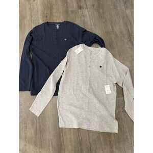 Lucky Brand Men's Henley Sleepwear Tops Navy & Gray Large NWT SOFT!